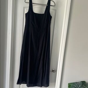 GAP Classic Black Linen Square-Neck Women’s Dress